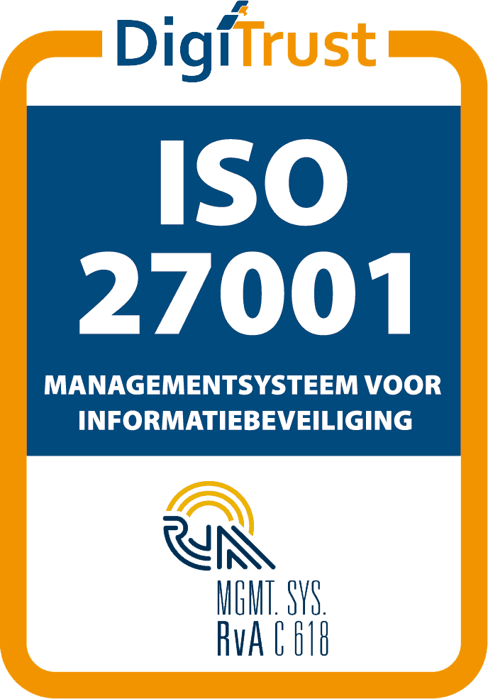 DigiTrust-certificaat ISO 27001 voor managementsysteem voor informatiebeveiliging