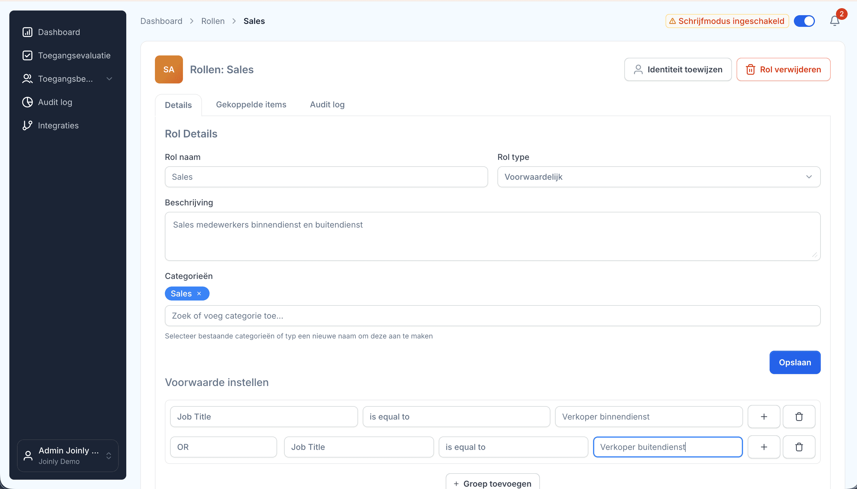 Het Joinly-platform: identiteiten, rollen en toegang in één overzicht