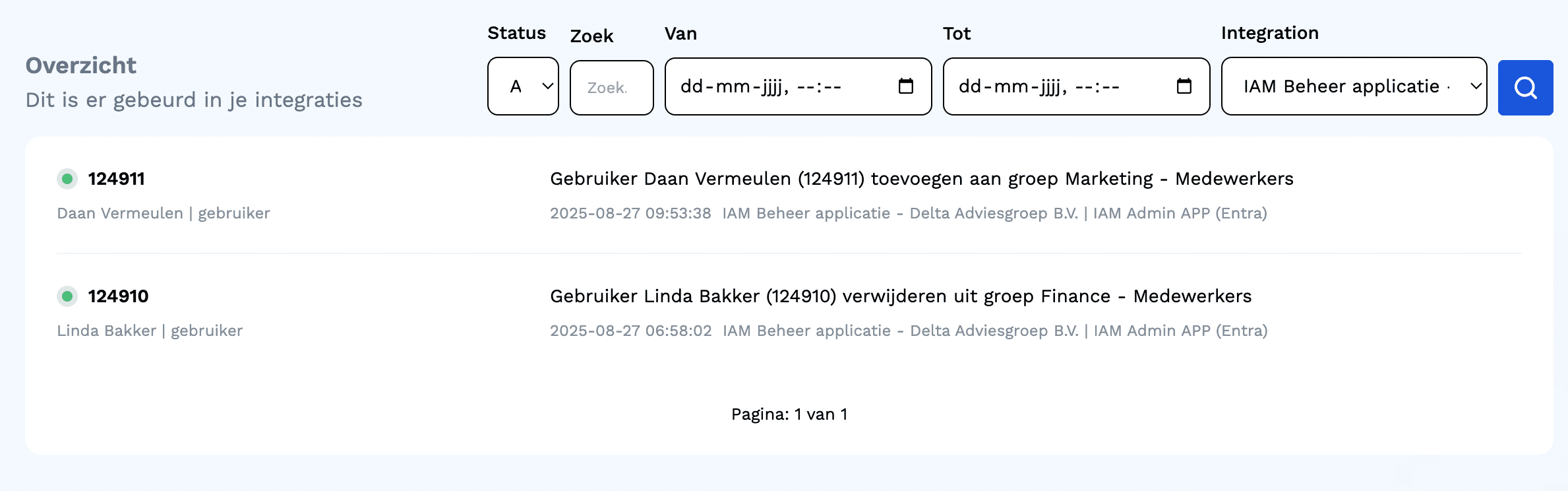 Groepen, licenties en rollen die Joinly automatisch aan een medewerker toewijst.