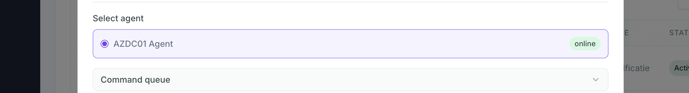 Joinly AD Agent pairing screen with a connection token
