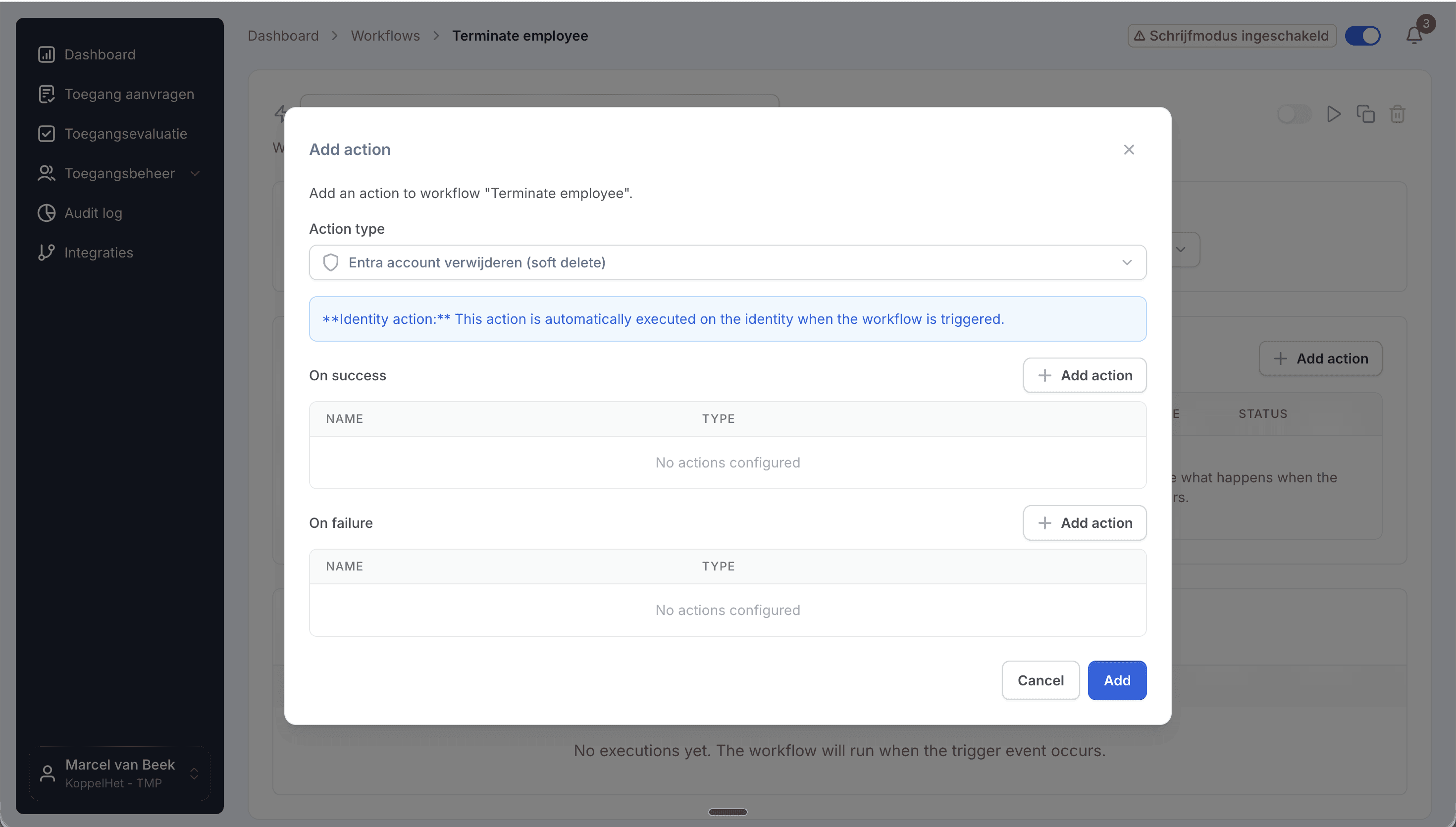Adding the Entra soft delete action to remove accounts on employee leave